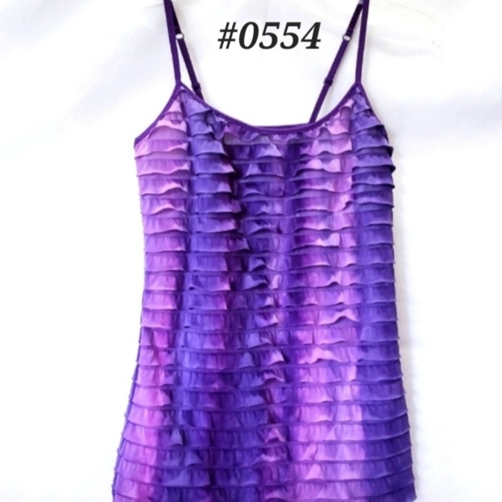 Energie sheer ruffle top shades of purple *size Small🤍